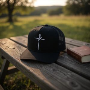 Boné Fé Preto Trucker Telinha Unissex