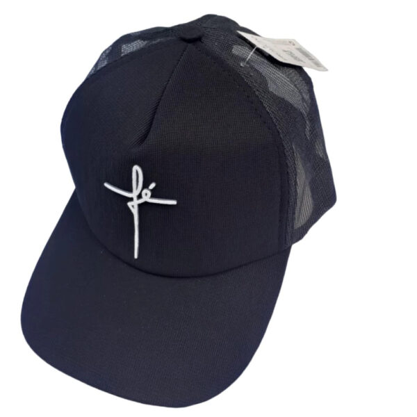 Boné Fé Preto Trucker Telinha Unissex - Imagem 5