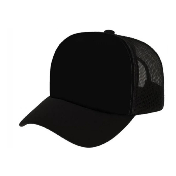 Boné Liso Preto Trucker Telinha Unissex