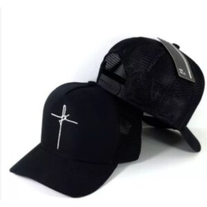 Boné Fé Preto Trucker Telinha Unissex