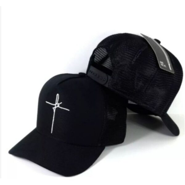 Boné Fé Preto Trucker Telinha Unissex