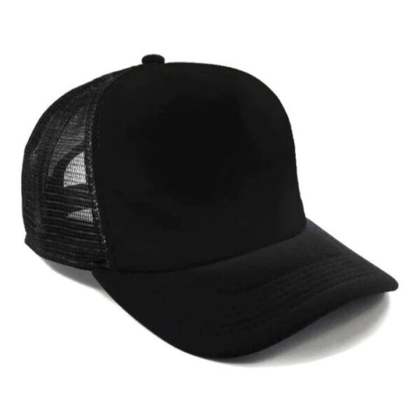 Boné Liso Preto Trucker Telinha Unissex - Imagem 3
